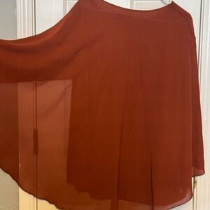 Elegant Rust Chiffon Top